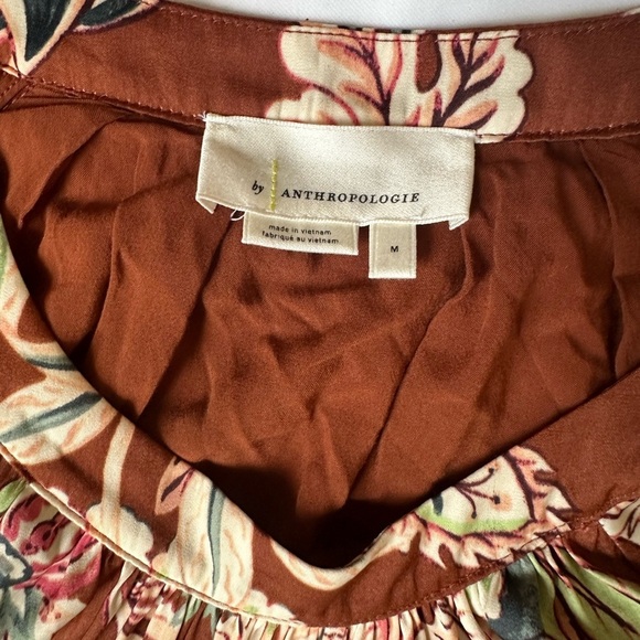 Anthropologie Red and Pink Ruffled Tiered Midi Sundress - Picture 7 of 9